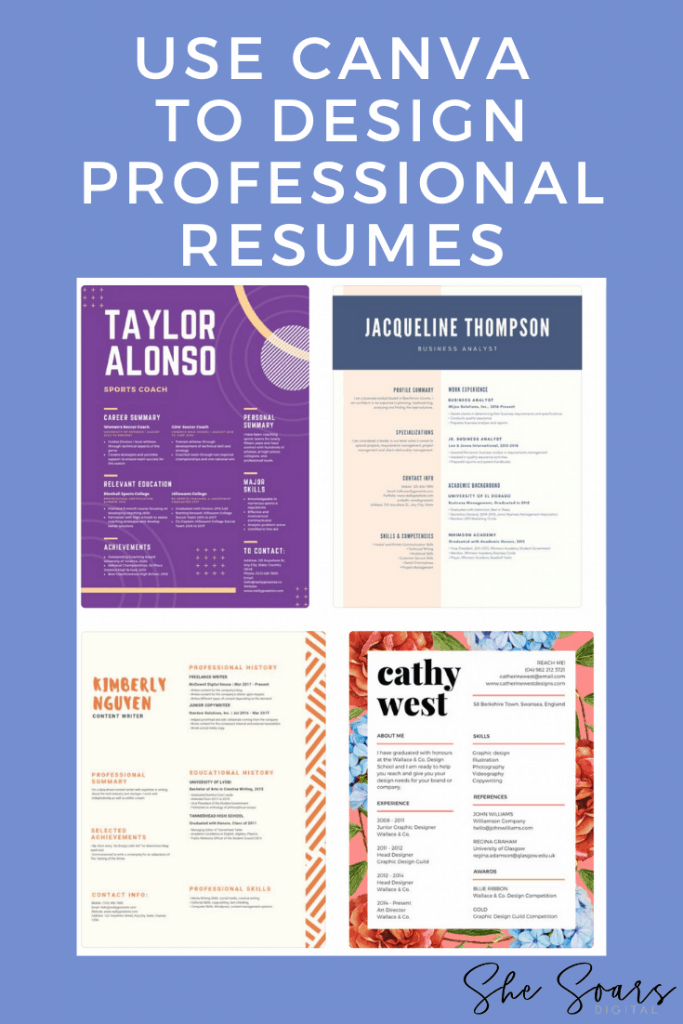 Canva for small businesses: Canva for resume design